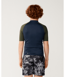 RIP CURL BOYS SHOCK UPF S/S - DARK OLIVE