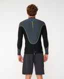 RIP CURL ELASTO LONG SLEEVE JACKET 1.5MM - CHARCOAL LIME