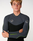 RIP CURL ELASTO LONG SLEEVE JACKET 1.5MM - CHARCOAL LIME