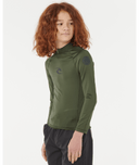 RIP CURL BOYS WAVES UPF L/S - DARK OLIVE