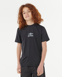 RIP CURL BOYS TROPIC DAZE UPF S/S - BLACK