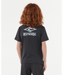 RIP CURL BOYS TROPIC DAZE UPF S/S - BLACK