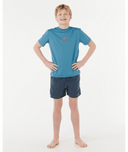 RIP CURL BOYS TROPIC DAZE UPF S/S - STORM BLUE