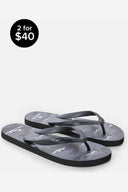 FLOW CAMO BLOOM OPEN TOE - BLACK