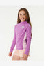 RIP CURL GIRLS ICON UV BRUSHED L/S - NEON PURPLE
