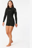 RIP CURL WOMENS DAWN PATROL 22 LONG SLEEVE SPRING SUIT - BLACK