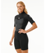 RIP CURL WOMENS OMEGA SHORT SLEEVE SPRING - BLACK