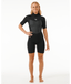 RIP CURL WOMENS OMEGA SHORT SLEEVE SPRING - BLACK