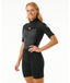 RIP CURL WOMENS OMEGA SHORT SLEEVE SPRING - BLACK