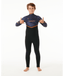 RIP CURL KIDS FLASHBOMB 4/3MM CHEST ZIP - PURPLE NIGHT