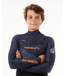 RIP CURL KIDS FLASHBOMB 4/3MM CHEST ZIP - PURPLE NIGHT