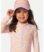 GIRL RAINBOW TIDE LS SURFSUIT - MULTICO
