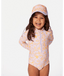 RIP CURL MINI GIRL RAINBOW TIDE LS SURFSUIT - MULTICO