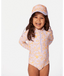 GIRL RAINBOW TIDE LS SURFSUIT - MULTICO