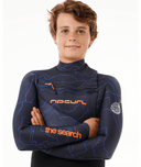 RIP CURL KIDS FLASHBOMB 3/2 CHEST ZIP - PURPLE NIGHT