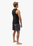 VISSLA 7 SEAS 2MM FRONT ZIP VEST - BLACK WETSUIT TOP SLEEVELESS