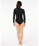 RIP CURL G-BOMB 1MM LONG SLEEVE BACK ZIP GOOD SPRING - BLACK