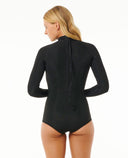 RIP CURL G-BOMB 1.5MM LONG SLEEVE BACK ZIP BOYLEG SPRING - BLACK