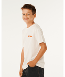 RIP CURL BOYS ETERNAL SHRED LOGO TEE - BONE