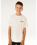 RIP CURL BOYS ETERNAL SHRED LOGO TEE - BONE