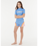 RIP CURL GIRLS SS SURF REVIVAL RASHIE - BLUE