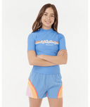 RIP CURL GIRLS SS SURF REVIVAL RASHIE - BLUE