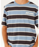 BOYS ETERNAL SHRED STRIPE TEE- FADED DENIM