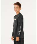 BOYS ETERNAL SHRED LS TEE - WASHED BLACK