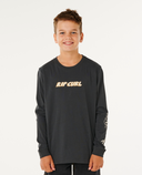 BOYS ETERNAL SHRED LS TEE - WASHED BLACK