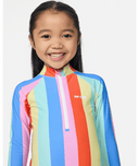 GIRL RAINBOW STRIPE SURF SUIT - MULTICO