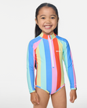 GIRL RAINBOW STRIPE SURF SUIT - MULTICO