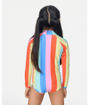 GIRL RAINBOW STRIPE SURF SUIT - MULTICO