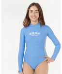 RIP CURL GIRLS SURF REVIVAL LS SURFSUIT - BLUE