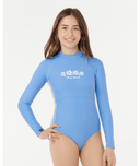RIP CURL GIRLS SURF REVIVAL LS SURFSUIT - BLUE