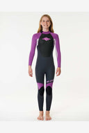 RIP CURL KIDS OMEGA 3/2MM E STITCHED BACK ZIP WETSUIT - PURPLE