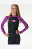 RIP CURL KIDS OMEGA 3/2MM E STITCHED BACK ZIP WETSUIT - PURPLE
