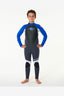 RIP CURL KIDS OMEGA 3/2MM E STITCHED BACK ZIP WETSUIT - BLUE