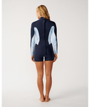 RIP CURL WOMENS DAWN PATROL BACK ZIP LONG SLEEVE SPRING 2MM - BLUE SLATE
