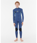 KIDS DAWN PATROL CHEST ZIP 3/2MM - LIGHT NAVY