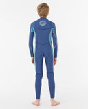 RIP CURL KIDS DAWN PATROL CHEST ZIP 4/3MM   - LIGHT NAVY