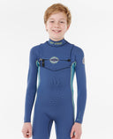 RIP CURL KIDS DAWN PATROL CHEST ZIP 4/3MM   - LIGHT NAVY