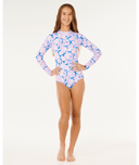 GIRLS SUNSHINE UPF LS SURFSUIT- ELECTRIC BLUE