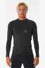 RIP CURL STACK UPF PERF L/S UV TOP - WASHED BLACK