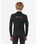 RIP CURL KIDS DAWN PATROL BACK ZIP 3/2MM - BLACK