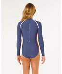 RIP CURL GIRLS SURF REVIVAL LS SURFSUIT- NAVY