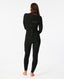 RIP CURL WOMENS E-BOMB BACK ZIP STEAMER 43 GB - BLACK