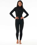 RIP CURL WOMENS DAWN PATROL CHEST ZIP 32 GB - BLACK