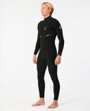 RIP CURL E BOMB 43GB CHEST ZIP STEAMER - BLACK