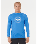 RIP CURL STAPLER UPF LONG SLEEVE RASH VEST - BLUE GUM