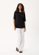 AFENDS SMOKESHOW - OVERSIZED RAGLAN TEE - BLACK